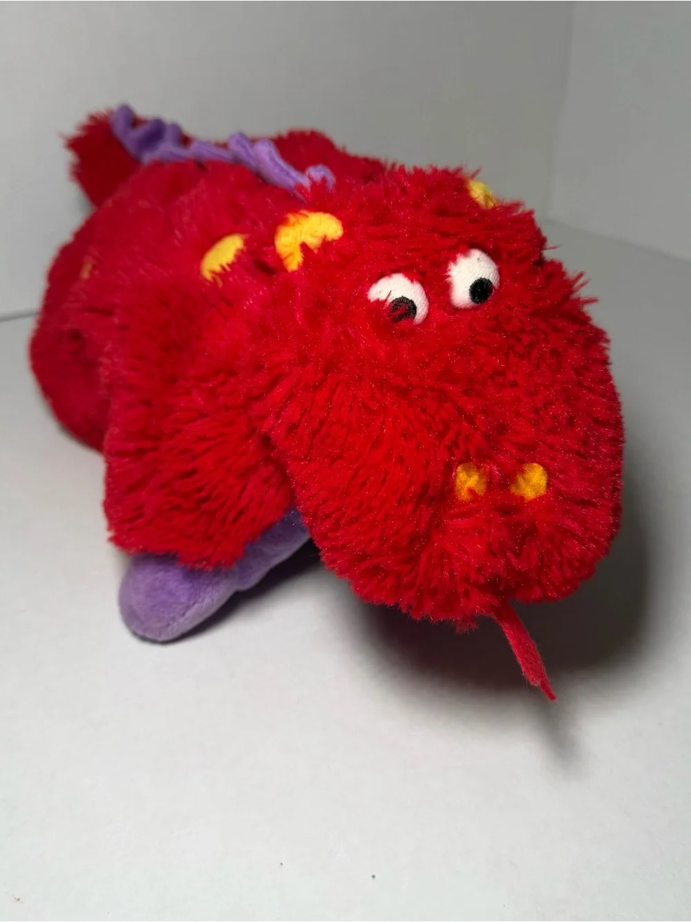 Pillow Pets Fiery Red Dragon Peewee Stuffed Animal Small